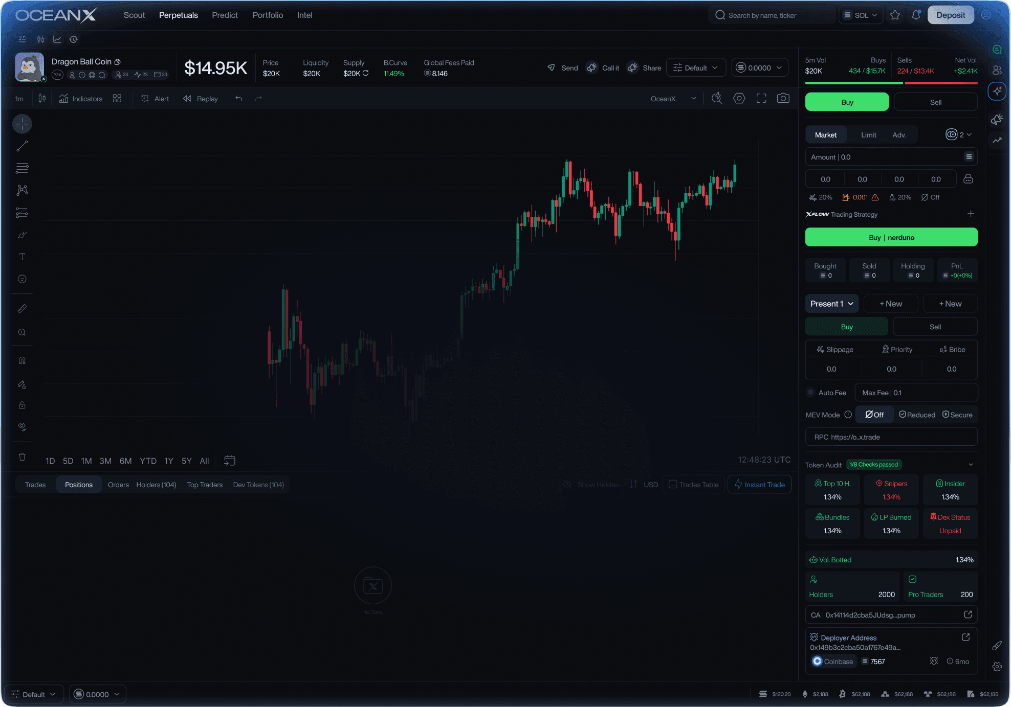 OceanX trading interface