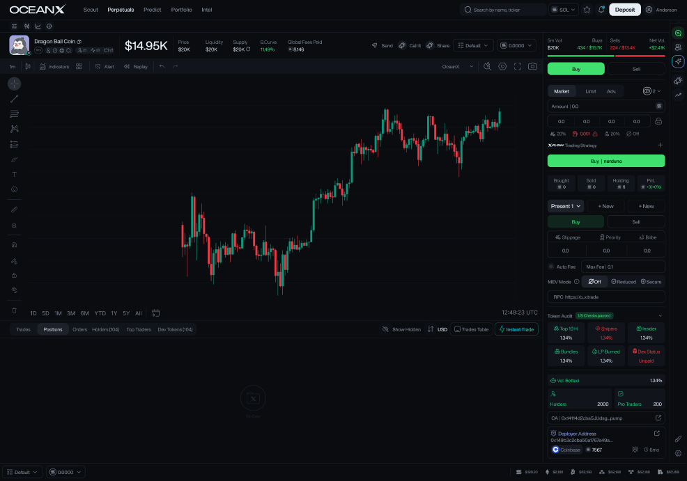 OceanX trading interface